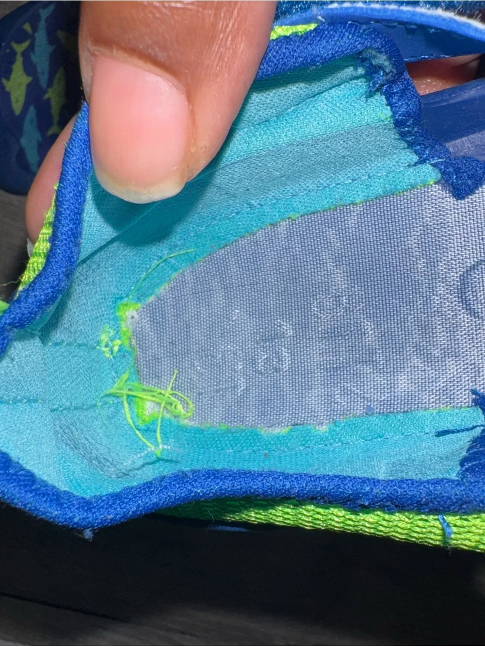 ‼️SALE‼️ Kids' Blue & Lime Shark Water Shoes